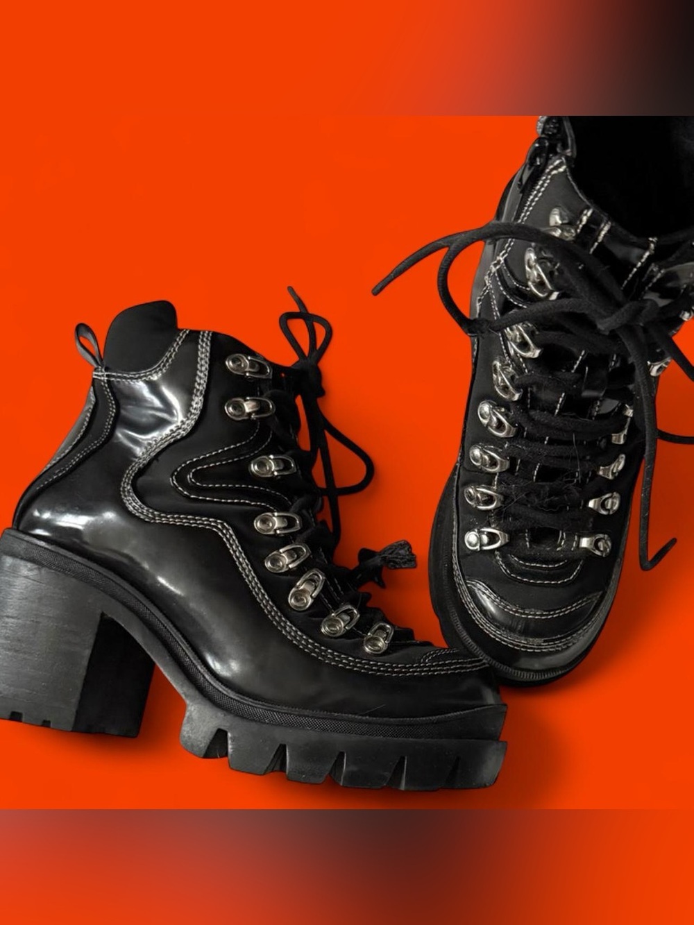 Jeffrey Campbell Women's Road Rage boot in patent